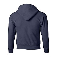 Hanes Ecosmart Youth Hooded Sweatshirt Navy S