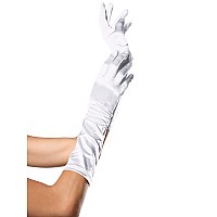 Elbow Length Satin Gloves Os