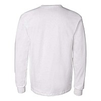 Gildan Ultra Cotton Long Sleeve Pocket Tshirt White L