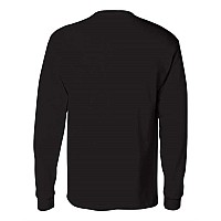 Hanes Authentic Long Sleeve Pocket Tshirt Black M