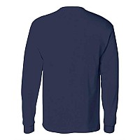 Hanes Authentic Long Sleeve Pocket Tshirt Navy S