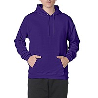 Hanes Comfortblend Ecosmart Pullover Hoodie Sweatshirt Purple Small