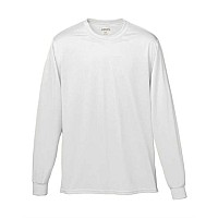 Augusta Sportswear Youth Wicking Long Sleeve Tshirt White L