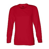 Badger Womens Bcore Long Sleeve Tshirt Red Xs