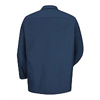 Red Kap Industrial Long Sleeve Work Shirt Navy S