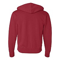 Independent Trading Co Unisex Lightweight Fullzip Hooded Sweatshirt Red S