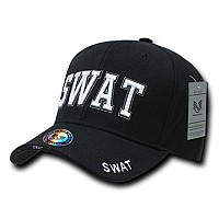 Deluxe Law Enf Caps Swat Black