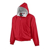 Augusta Sportswear Youth Hooded Taffeta Jacket Red L