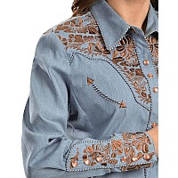 Floral Tooled Emb Blouse