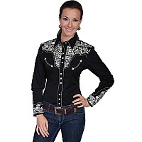 Floral Tooled Emb Blouse