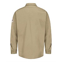 Bulwark Flame Resistant Excel Work Shirt Long Sizes Khaki Lt