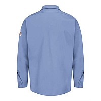 Bulwark Flame Resistant Excel Work Shirt Long Sizes Light Blue Lt