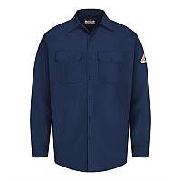 Bulwark Flame Resistant Excel Work Shirt Navy L