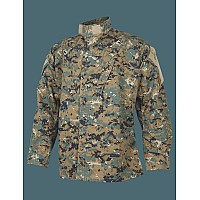 Tru Shirt Long Sleeve Woodland Digital Mens Poly Cotton Ms