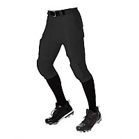 Alleson Athletic Youth No Fly Football Pants With Slotted Waist Black Xs