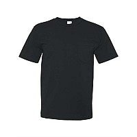 Bayside Usamade Short Sleeve Tshirt With A Pocket Black S