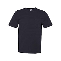 Bayside Usamade Short Sleeve Tshirt With A Pocket Navy S