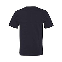 Bayside Usamade Short Sleeve Tshirt With A Pocket Navy S