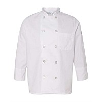 Chef Designs Womens Ten Button Chef Coat White L