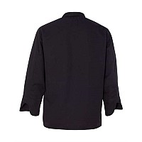 Chef Designs Black Knot Button Chef Coat Black L