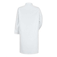 Red Kap Gripper Front Butcher Frock No Pockets White M