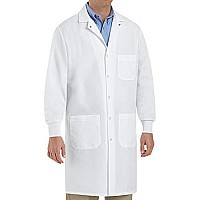 Red Kap Unisex Adult Specialized Cuffed With 3 Front Pockets Medical Lab Coat White Small Us