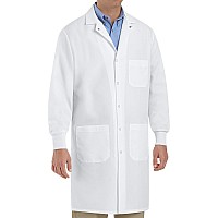 Red Kap Unisex Adult Specialized Cuffed With 3 Front Pockets Medical Lab Coat White Small Us