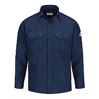 Bulwark Uniform Shirt Nomex Iiia Long Sizes Navy Lt