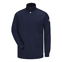 Bulwark Tagless Mock Turtleneck Excel Fr Navy S