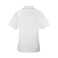 Red Kap Womens Short Sleeve Specialized Pocketless Work Shirt White L