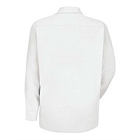 Red Kap Specialized Pocketless Long Sleeve Workshirt White L