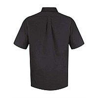 Red Kap Poplin Short Sleeve Dress Shirt Black M