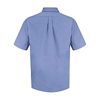 Red Kap Poplin Short Sleeve Dress Shirt Light Blue L