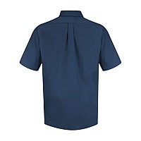 Red Kap Poplin Short Sleeve Dress Shirt Navy M