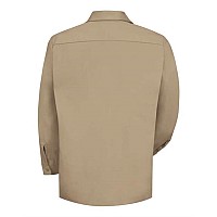 Red Kap Cotton Long Sleeve Uniform Shirt Khaki L