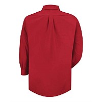 Red Kap Poplin Long Sleeve Dress Shirt Red M