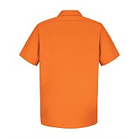 Red Kap Cotton Short Sleeve Uniform Shirt Orange L