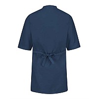 Red Kap Collarless Butcher Wrap Navy S