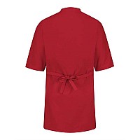 Red Kap Collarless Butcher Wrap Red Xl