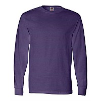 Fruit Of The Loom Hd Cotton Long Sleeve Tshirt Purple L