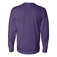 Fruit Of The Loom Hd Cotton Long Sleeve Tshirt Purple L