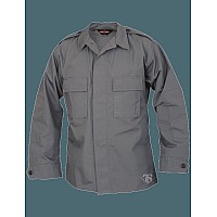 Tactical Shirt Long Sleeve Charcoal Grey Mens Poly Cotton Xlr