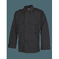 Tactical Shirt Long Sleeve Black Mens Poly Cotton Xlr