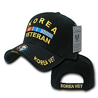 Deluxe Milit Caps Korea Vet Black