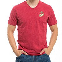 Military Vneck Tee Marine Cardinal 2X