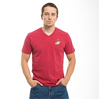 Military Vneck Tee Marine Cardinal 2X