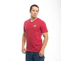 Military Vneck Tee Marine Cardinal 2X