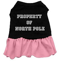 Property Of North Pole Screen Print Dress Black With Pink Xl