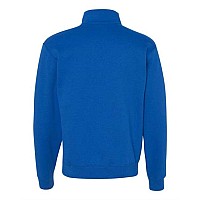 Jerzees Nublend Cadet Collar Quarterzip Sweatshirt Royal Xl