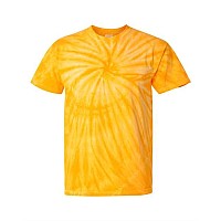 Dyenomite Cyclone Pinwheel Tiedyed Tshirt Gold M